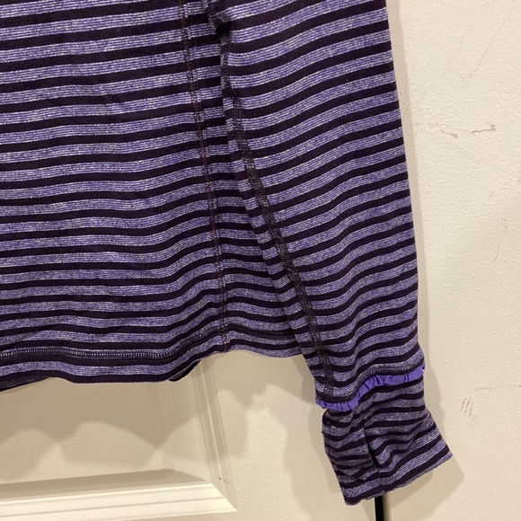 Ivivva Plum & Purple Striped Half-Zip Sweater/Light Jacket - Picture 4 of 10